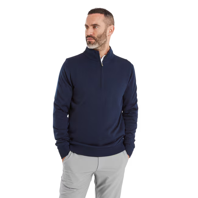 FootJoy Pullover drirelease 1/4 Zip Marine - GolfCenter.fr