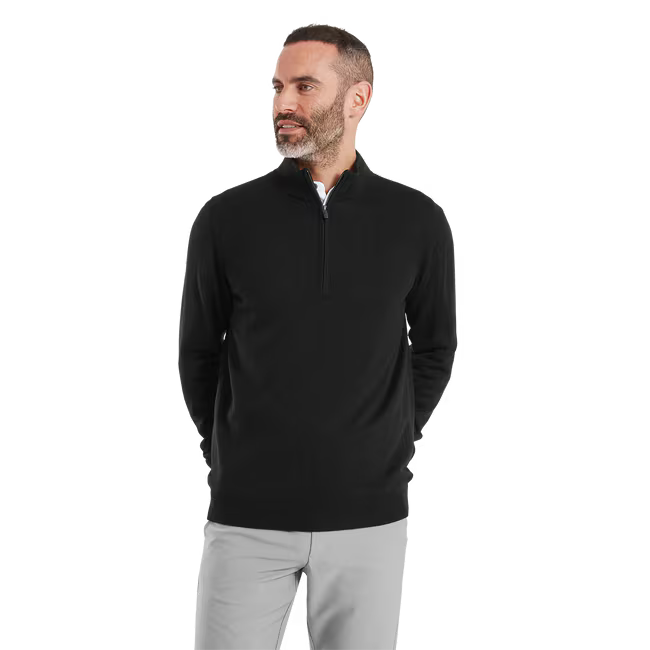 FootJoy Pullover drirelease 1/4 Zip Noir - GolfCenter.fr