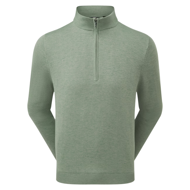 FootJoy Pullover drirelease 1/4 Zip Gris Lichen Chiné - GolfCenter.fr