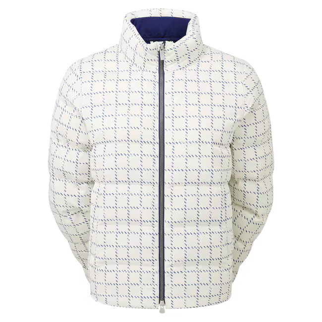 FootJoy Veste isolante ThermoSeries Femme Ecru / Carreaux Marine - GolfCenter.fr