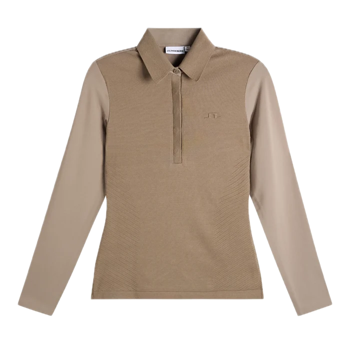 J.Lindeberg Polo Hybride Manches Longues Kailey Brindle - GolfCenter.fr