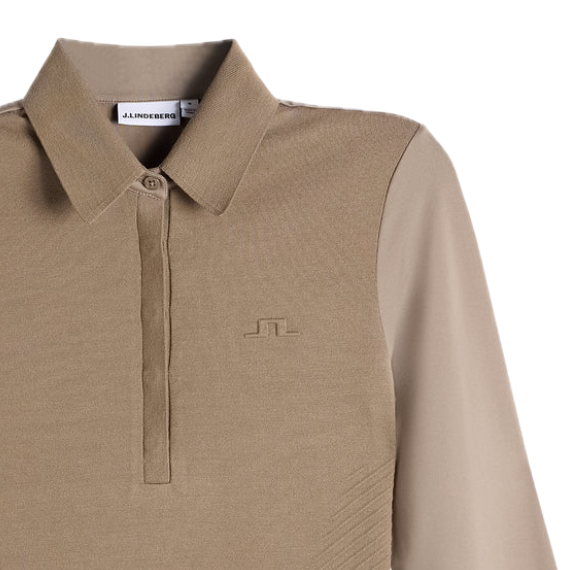 J.Lindeberg Polo Hybride Manches Longues Kailey Brindle - GolfCenter.fr