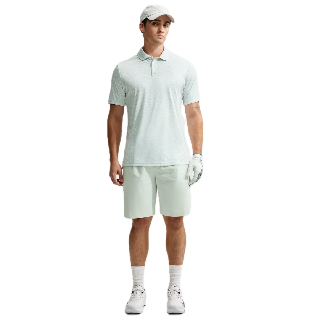 Nike Polo Par Dri-FIT Grass Print Blanc - GolfCenter.fr