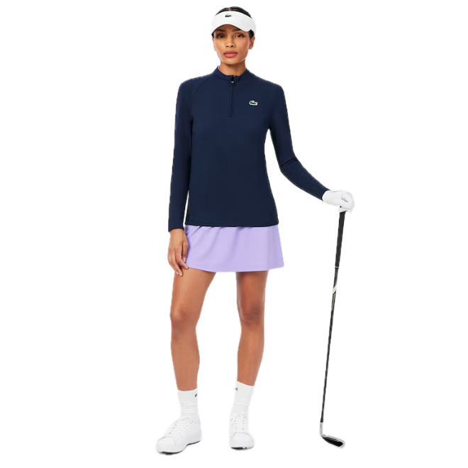 Lacoste Sweatshirt Golf mid-layer protection UV Femme Bleu Nuit