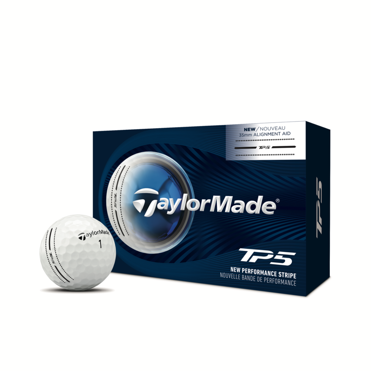 TaylorMade Balles TP5 Performance Stripe 2026 (boite de 6) - GolfCenter.fr