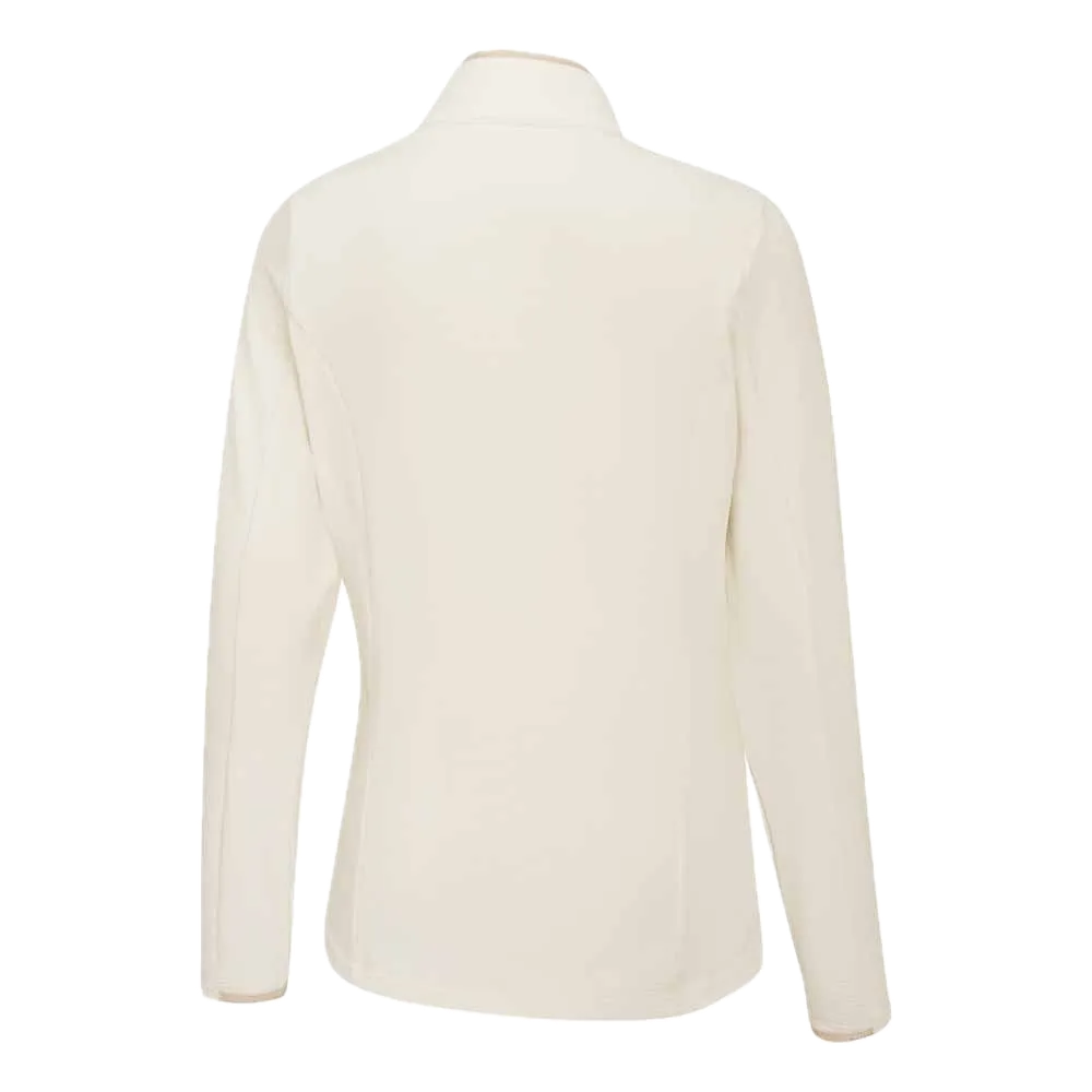 Ping Polaire à col montant zippé Abigale Femme Blanc Cassé - GolfCenter.fr