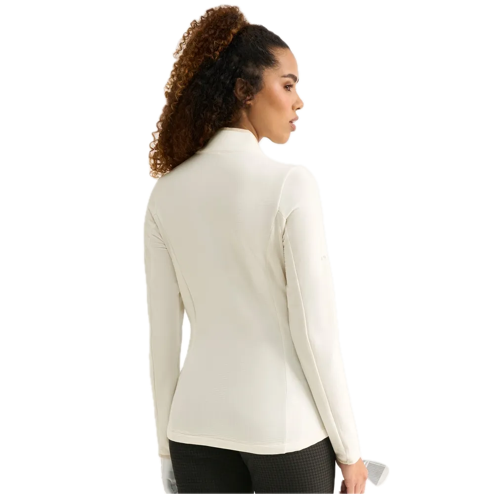 Ping Polaire à col montant zippé Abigale Femme Blanc Cassé - GolfCenter.fr