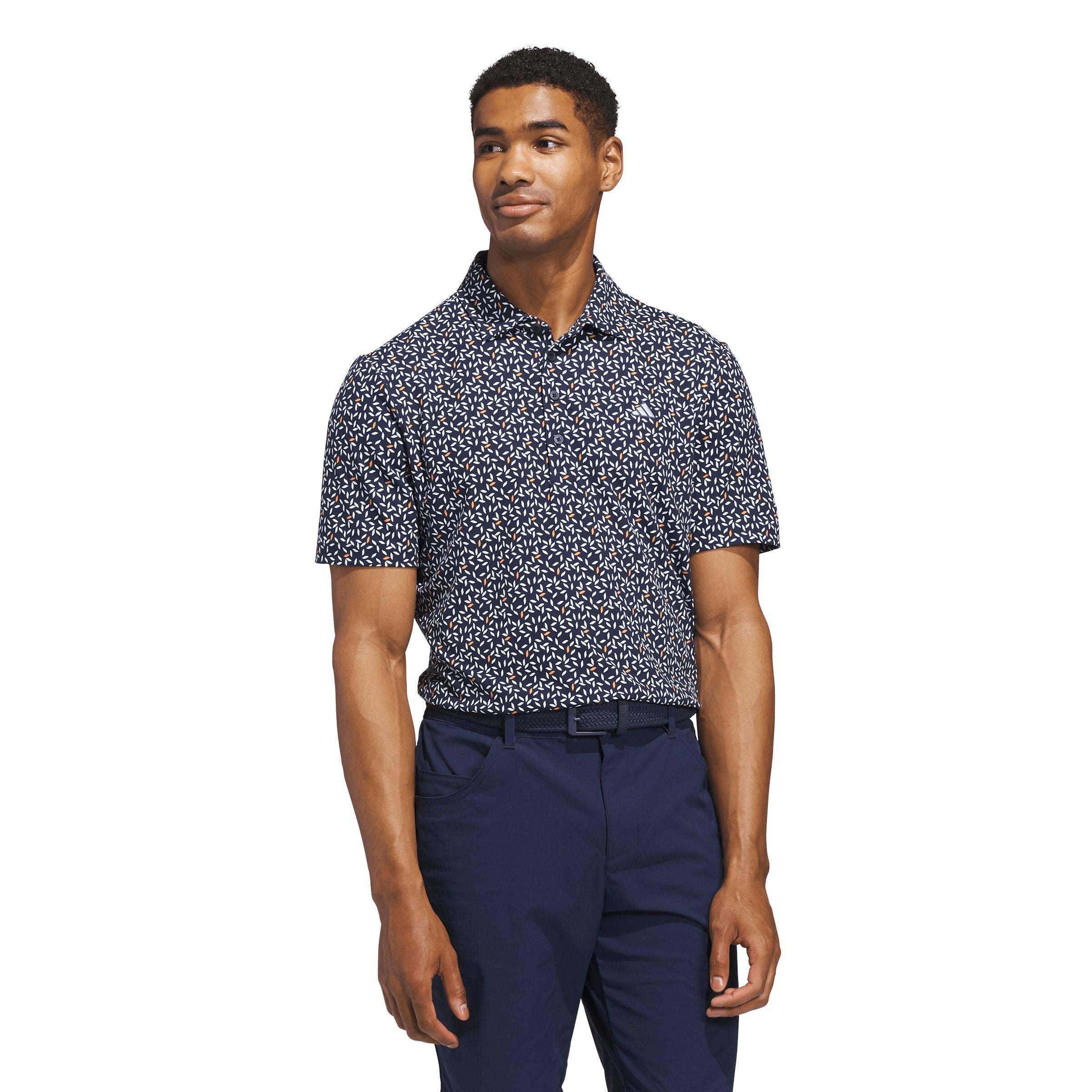 Adidas Polo Imprimé Doux ULTIMATE365+ Marine/Blanc