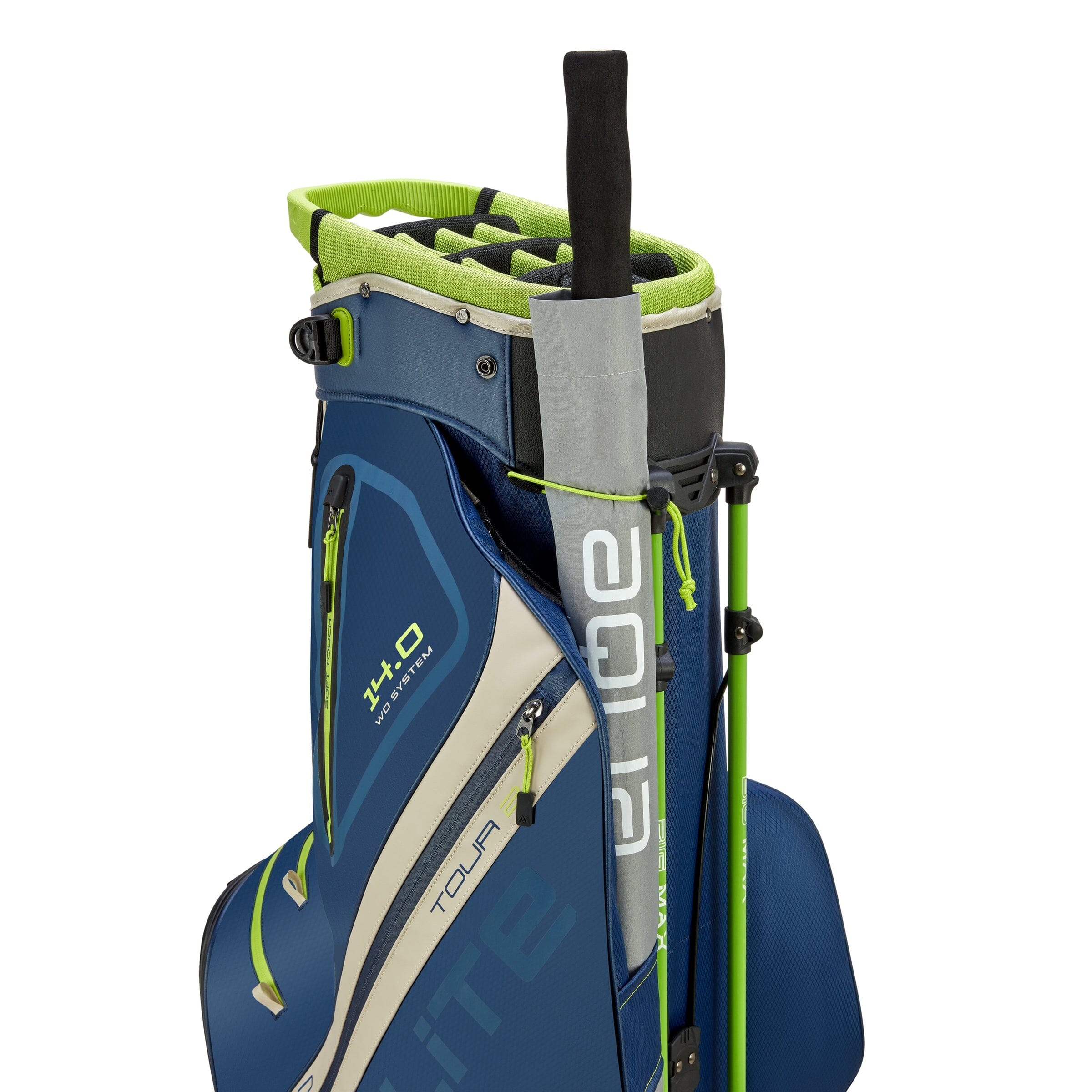 Big Max sac trépied Dri Lite Hybrid Tour 2 Bleu Marine / Vert Lime