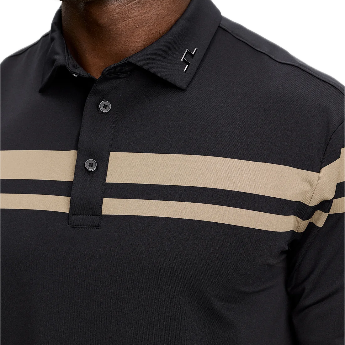 J.Lindeberg Polo Manches Longues Kenny Stripe - GolfCenter.fr