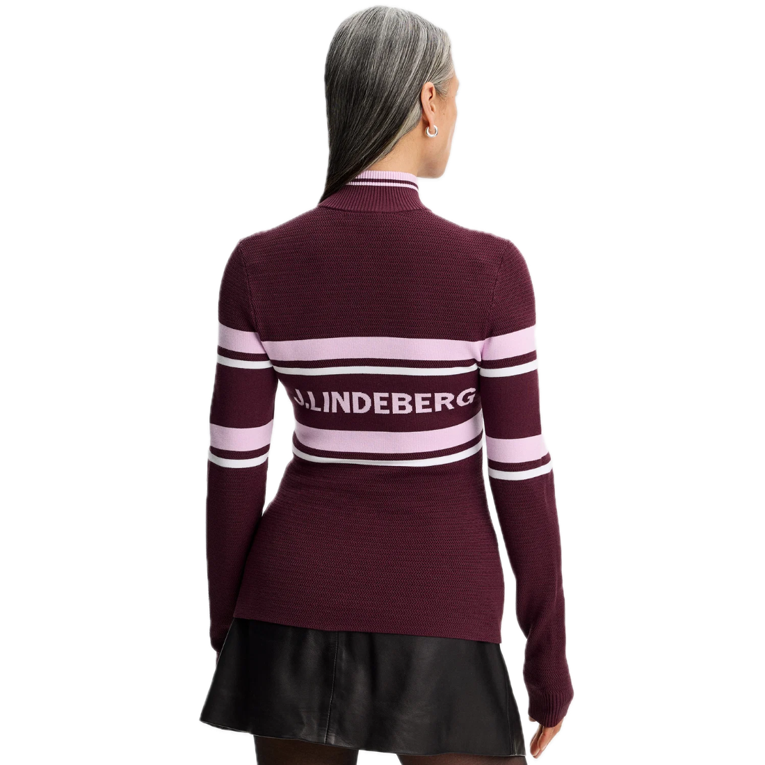 J.Lindeberg Pull Ariadne Knit Quarter Zip Winetasting - GolfCenter.fr