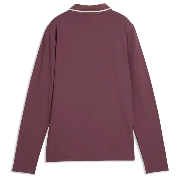 Puma Golf Polo CLOUDSPUN Bridges manches longues femme Marron Cacao