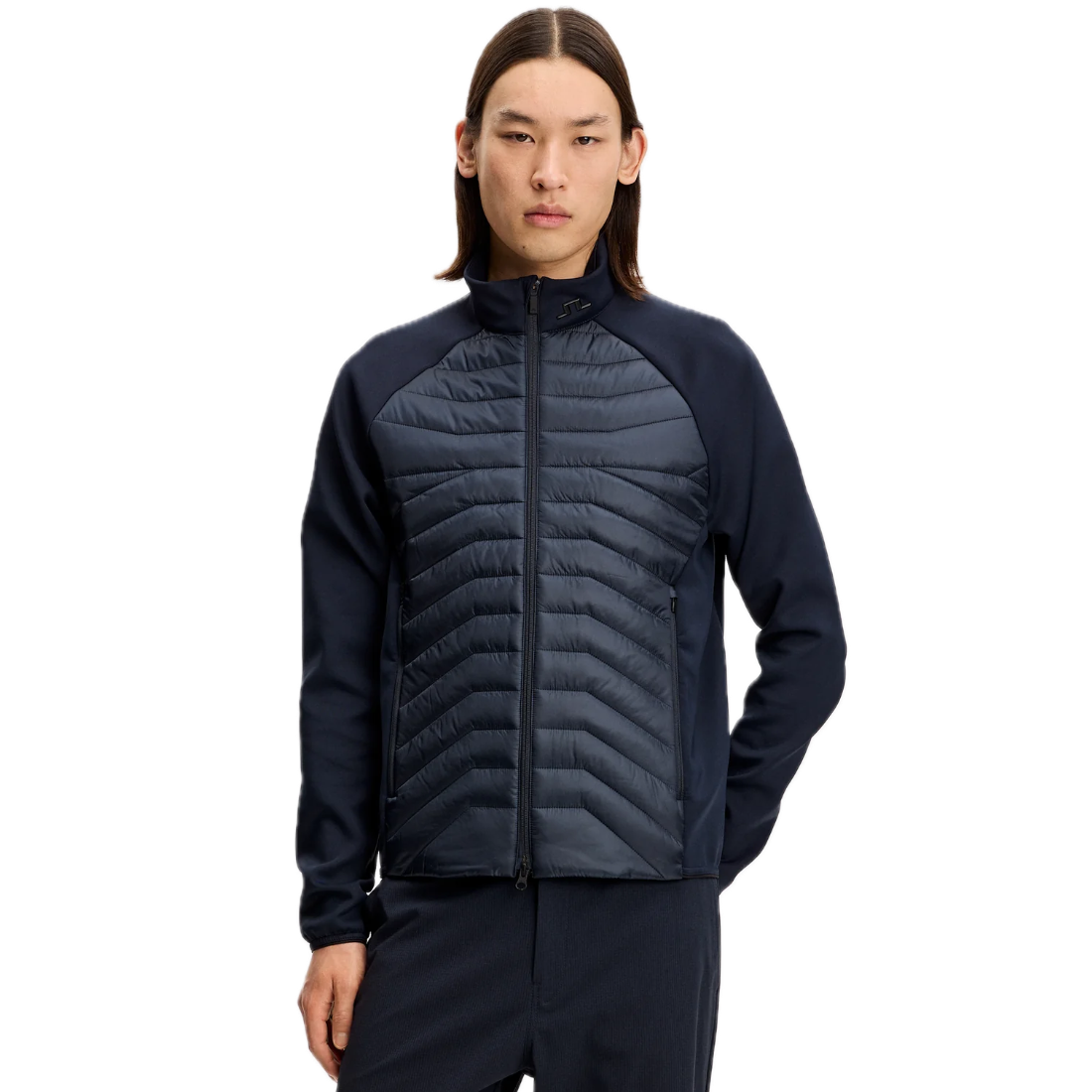 J.Lindeberg Veste Heyden Quilt Hybrid Jacket Bleu Marine - GolfCenter.fr