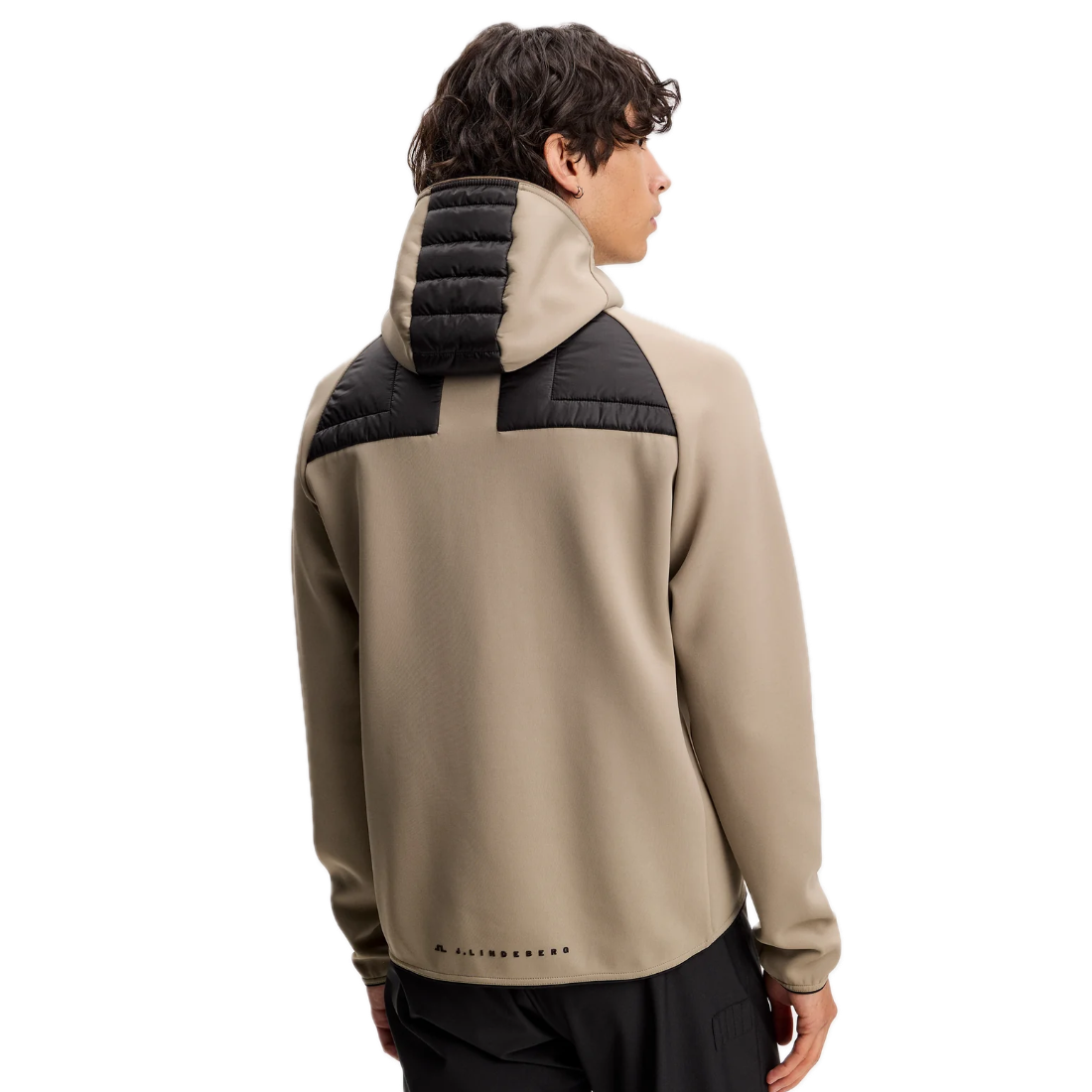 J.Lindeberg Veste Heyden Quilt Hybrid Hood Brindle - GolfCenter.fr