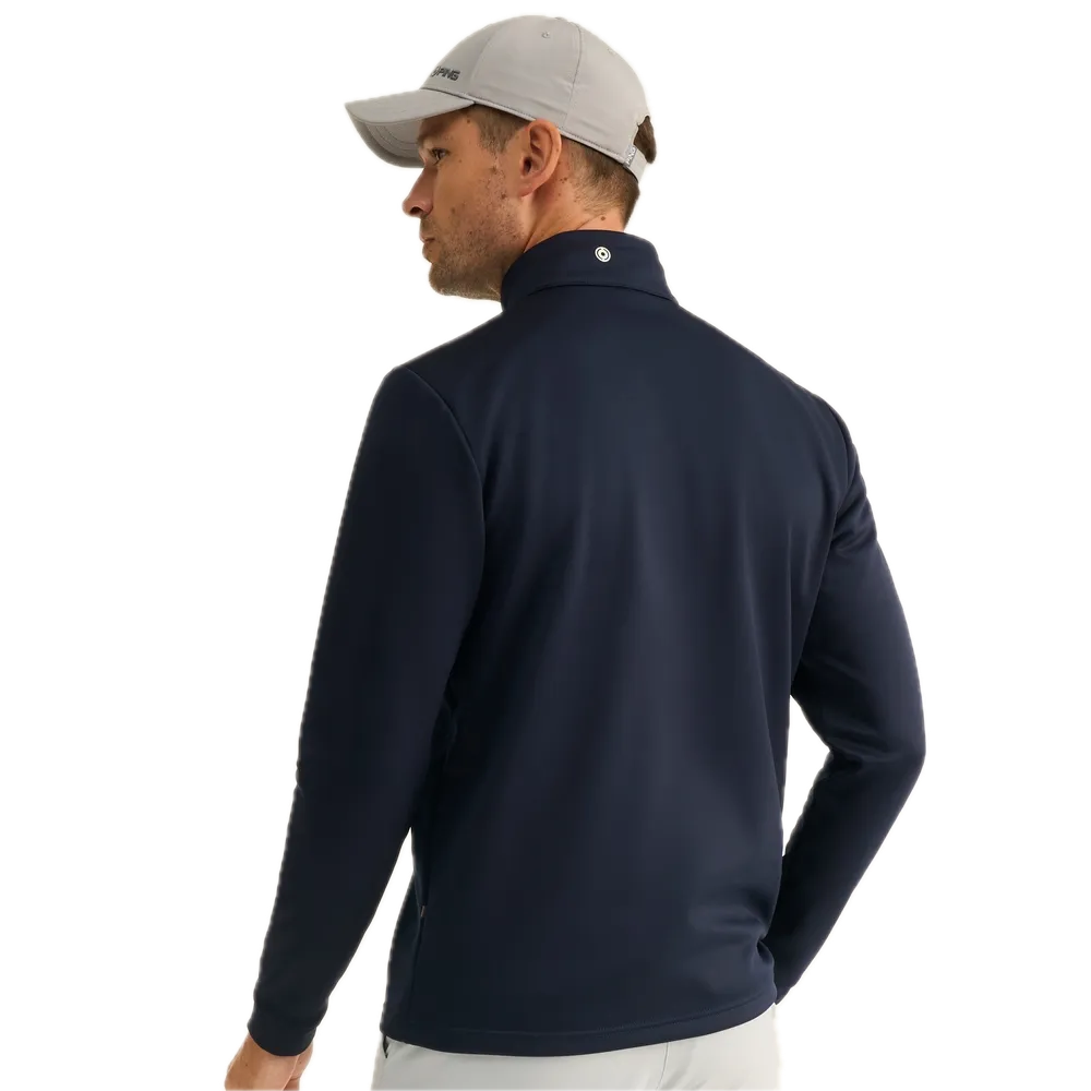 Ping Pull polaire isolé demi-zip Ezra Bleu Marine - GolfCenter.fr