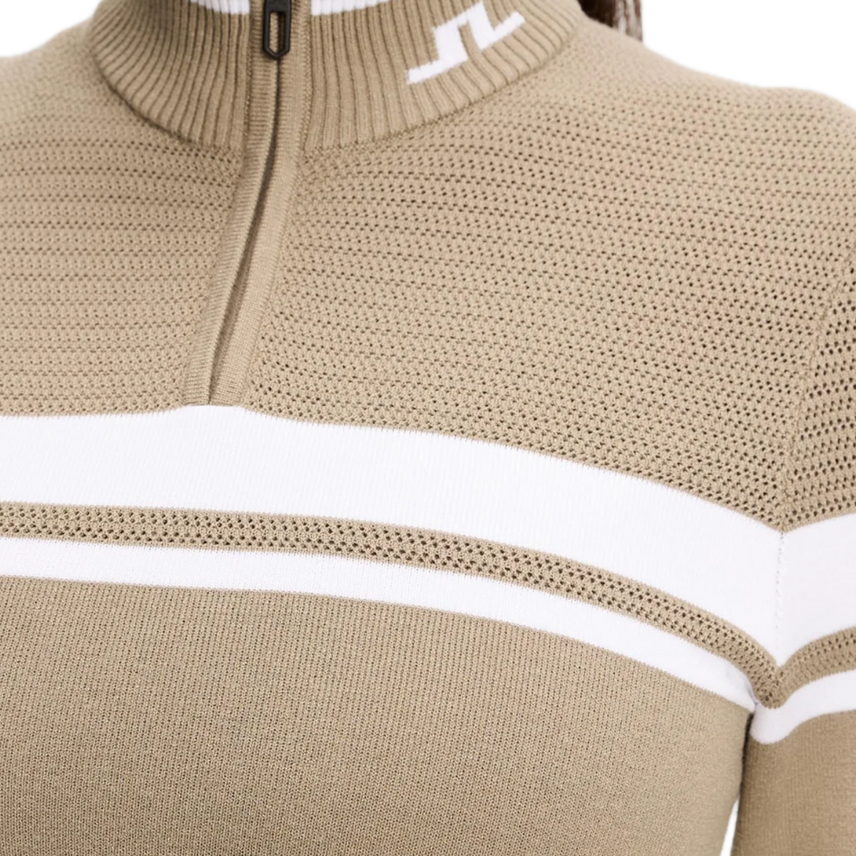 J.Lindeberg Pull Ariadne Knit Quarter Zip Brindle - GolfCenter.fr