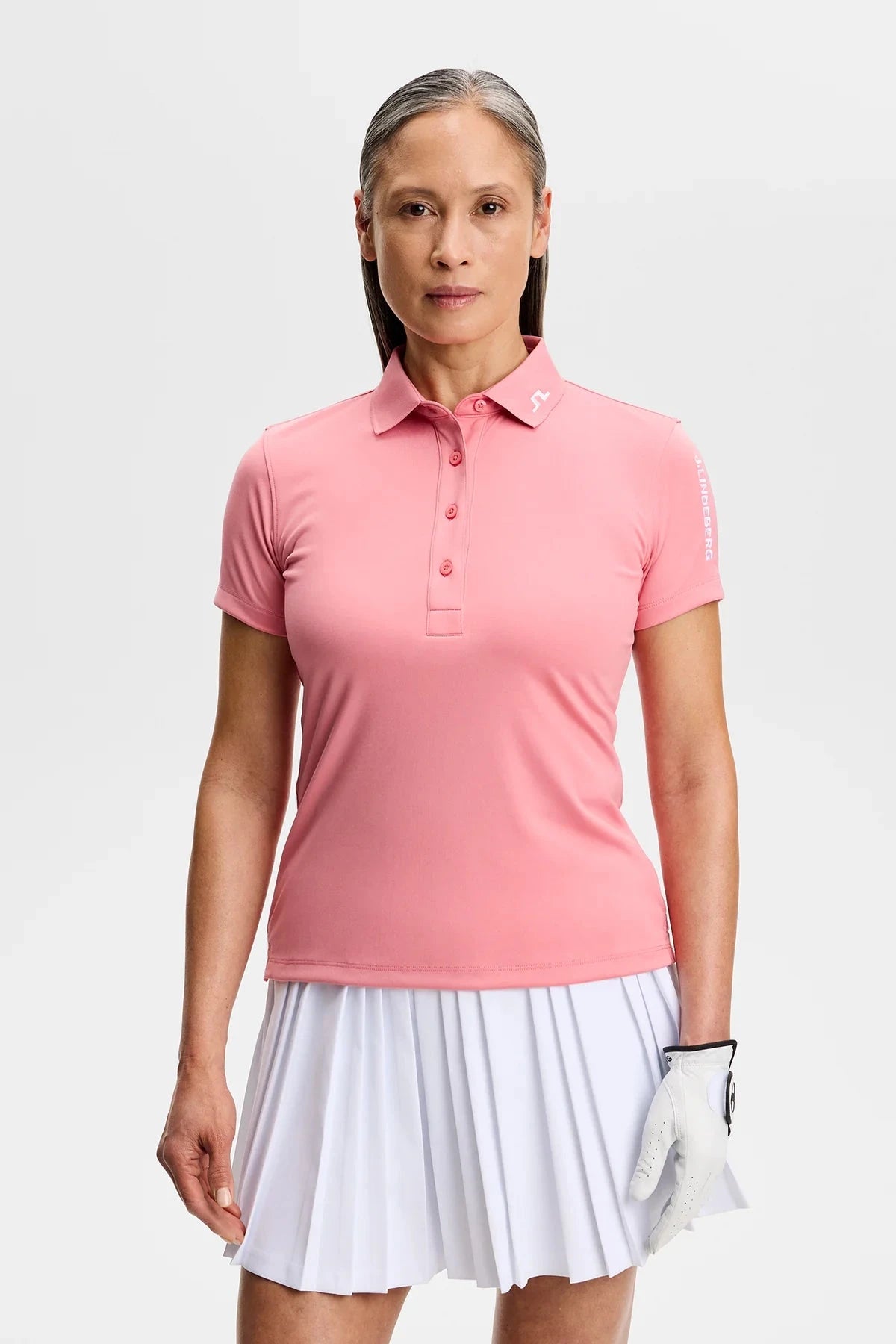 J.Lindeberg Polo Femme Tour Tech Flamingo Plume