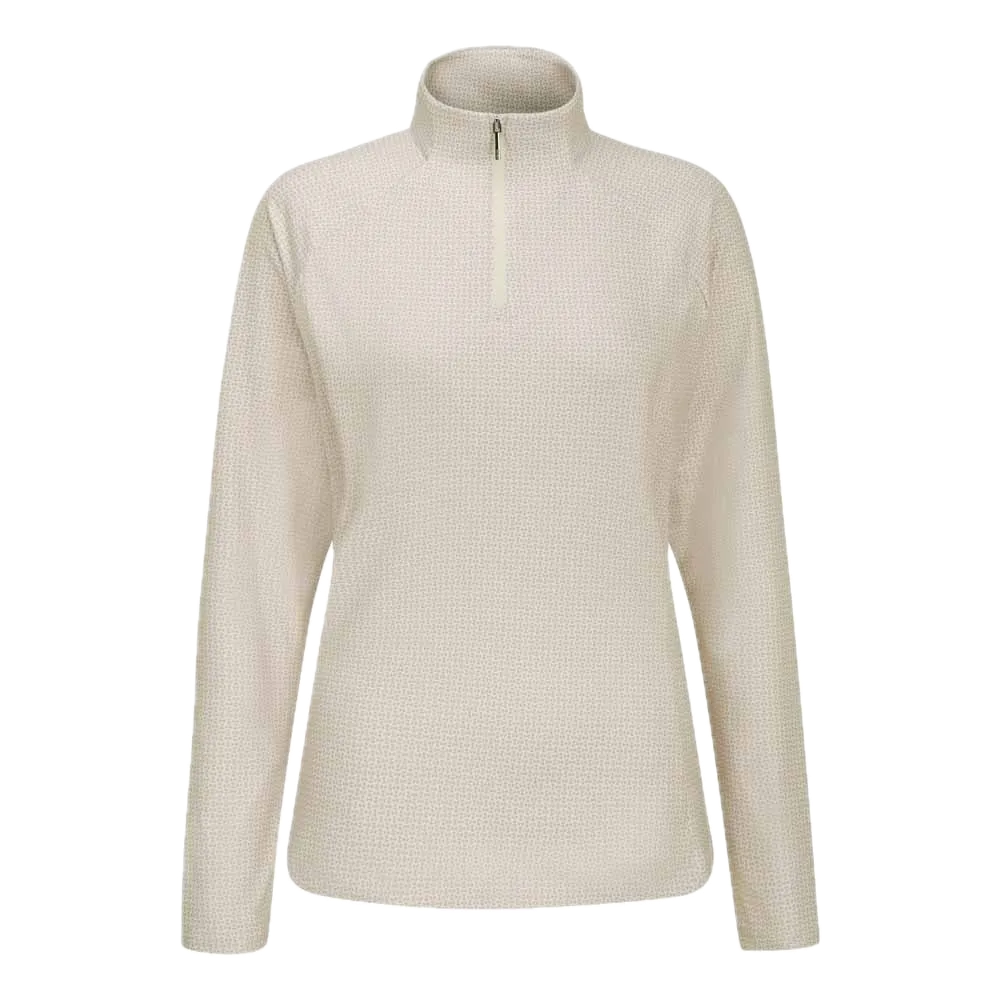 Ping Haut manches longues imprimé Jasmine Femme Blanc Cassé / Beige Sable - GolfCenter.fr