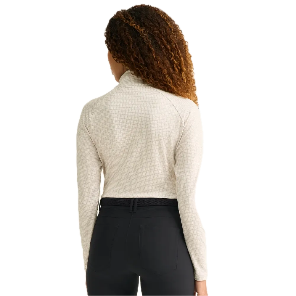 Ping Haut manches longues imprimé Jasmine Femme Blanc Cassé / Beige Sable - GolfCenter.fr