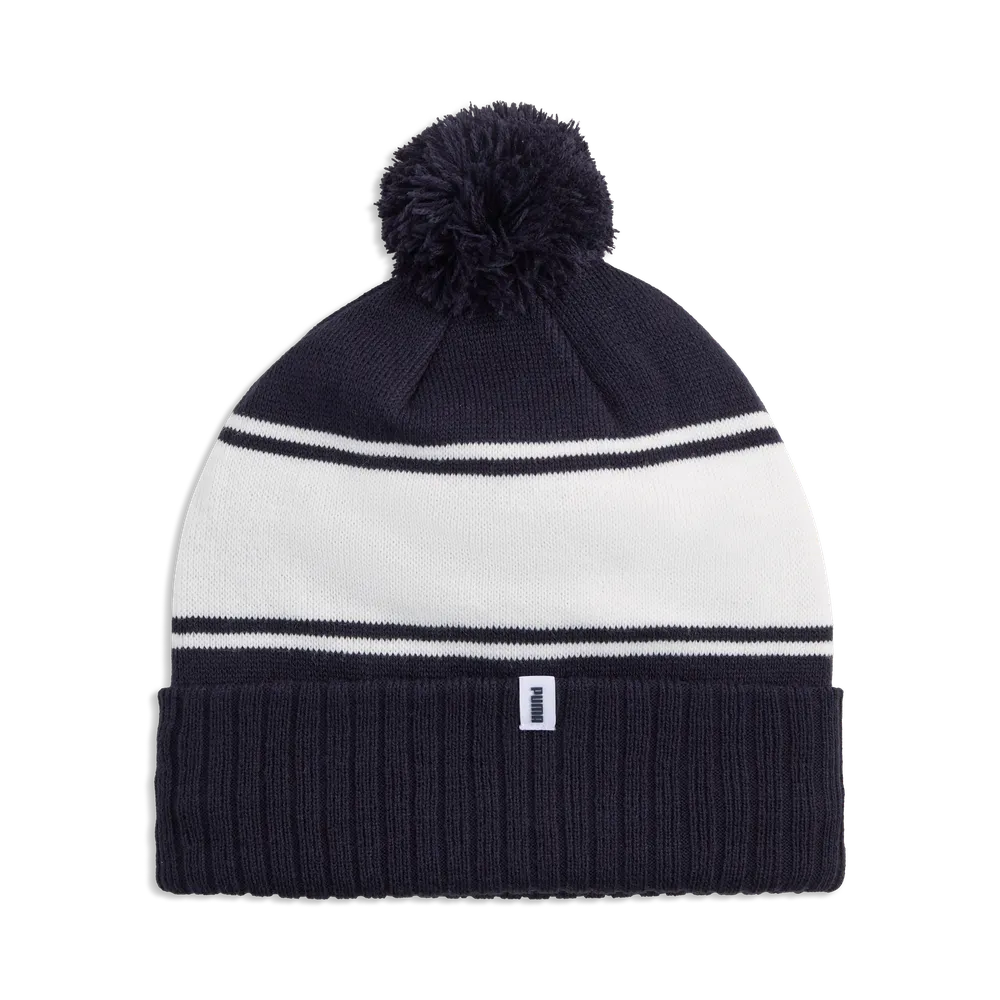 Puma Bonnet Sport Pom Beanie Bleu Marine et Blanc - GolfCenter.fr