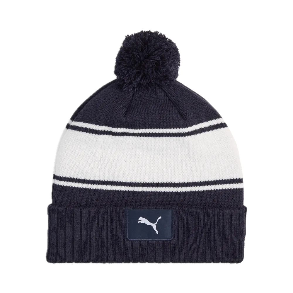 Puma Bonnet Sport Pom Beanie Bleu Marine et Blanc - GolfCenter.fr